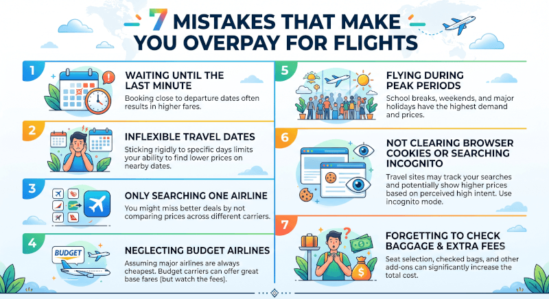 7 Mistakes That Make You Overpay for Flights